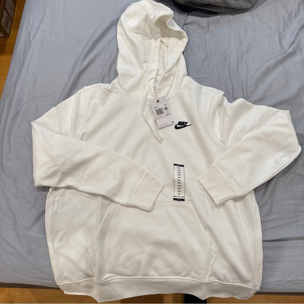Nike White Pullover with Black Logo
